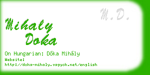 mihaly doka business card